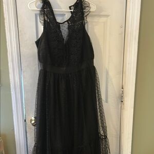 Elegant Black Lace Kids Dress